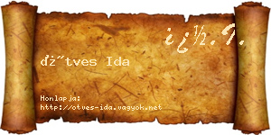 Ötves Ida névjegykártya